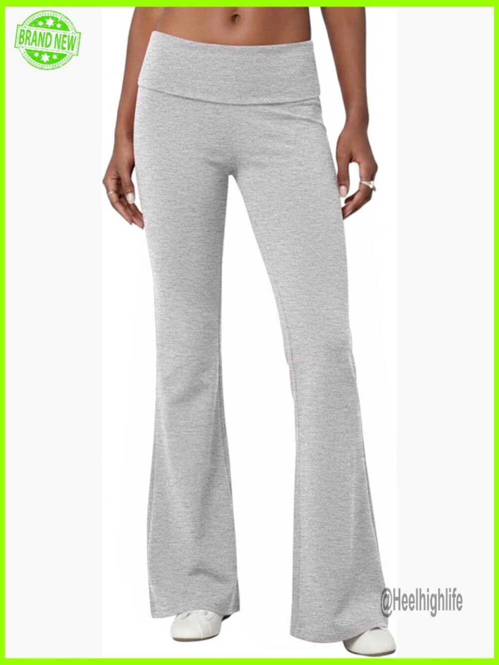 Flare Leggings Yoga Pants Fold Over Lounge Sweatpants Athletic Joggers Slim Fit